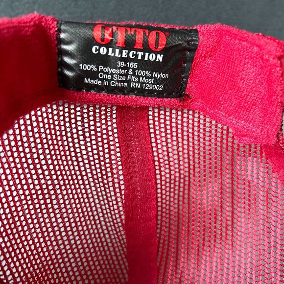 Vintage All You Need Is Love Cap Snapback Trucker Hat Red & White - One Size - Picture 8 of 9